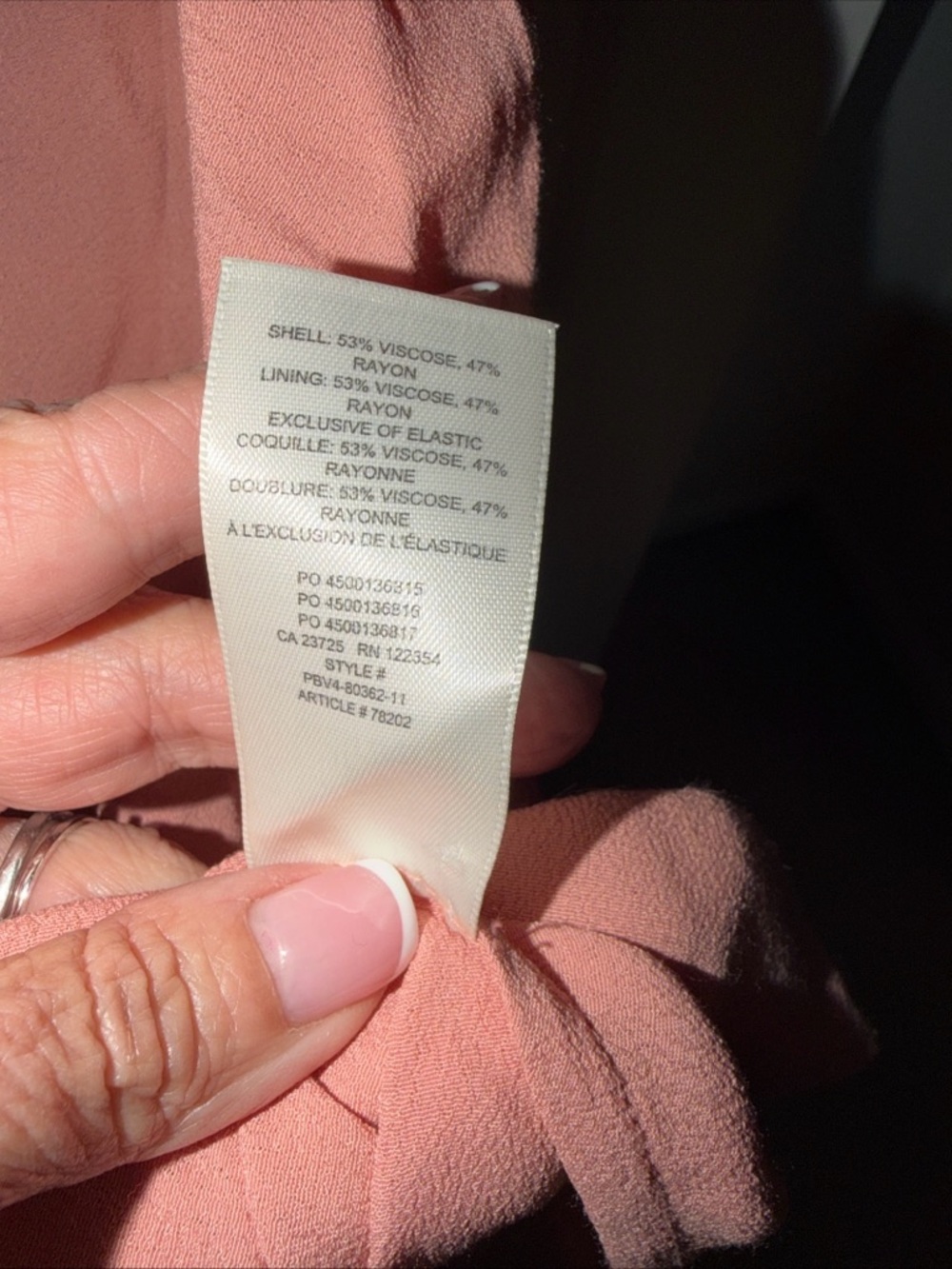 Wilfred Aritzia Dusty Rose Maxi Slip Dress with Tie - Picture 6 of 8
